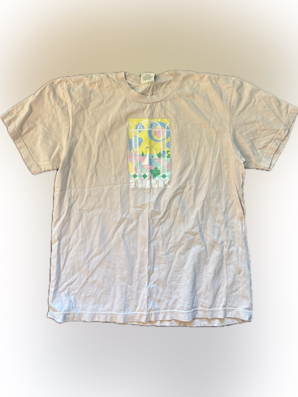 100 Thieves Light Beige Nautical Graphic Short Sleeve Tee